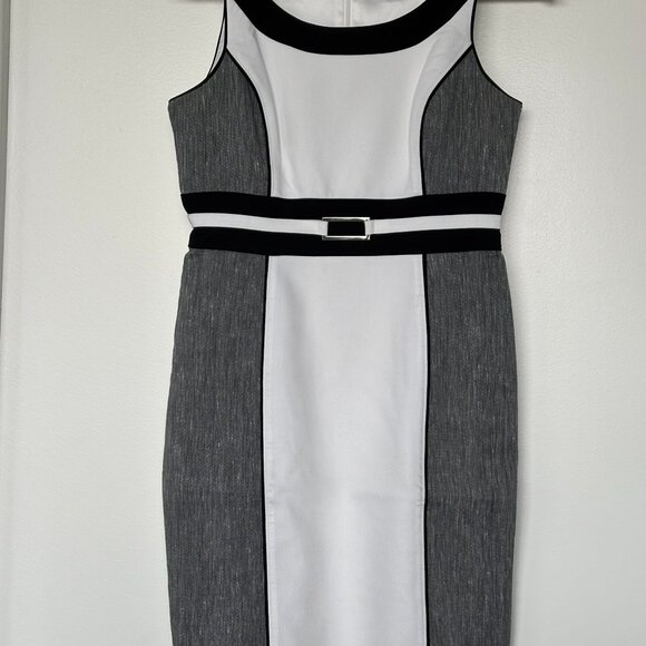 White House Black Market Dresses & Skirts - Black & White Sleeveless, Sheath Dress